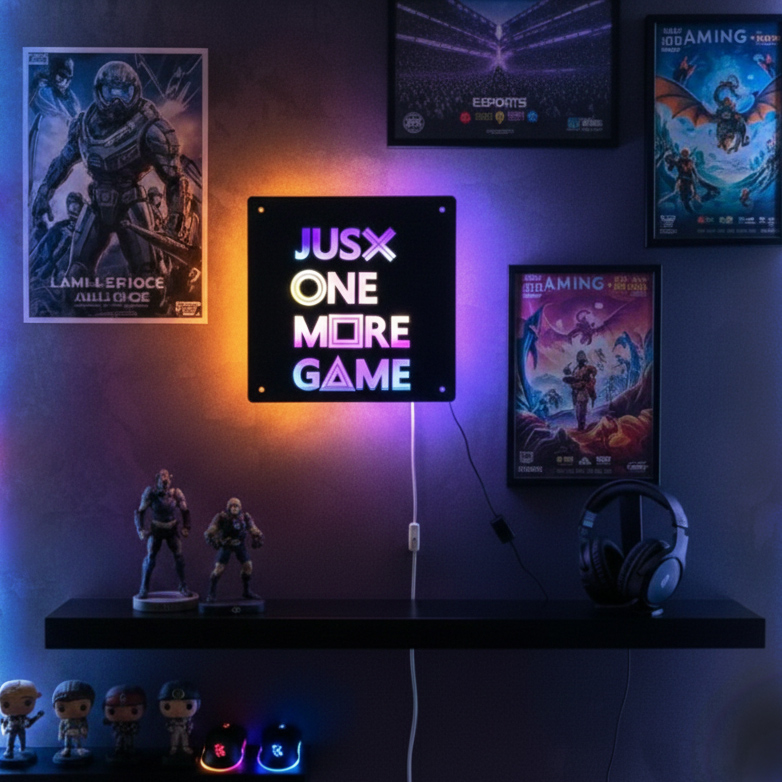 Just One More Game Backlit Mirror