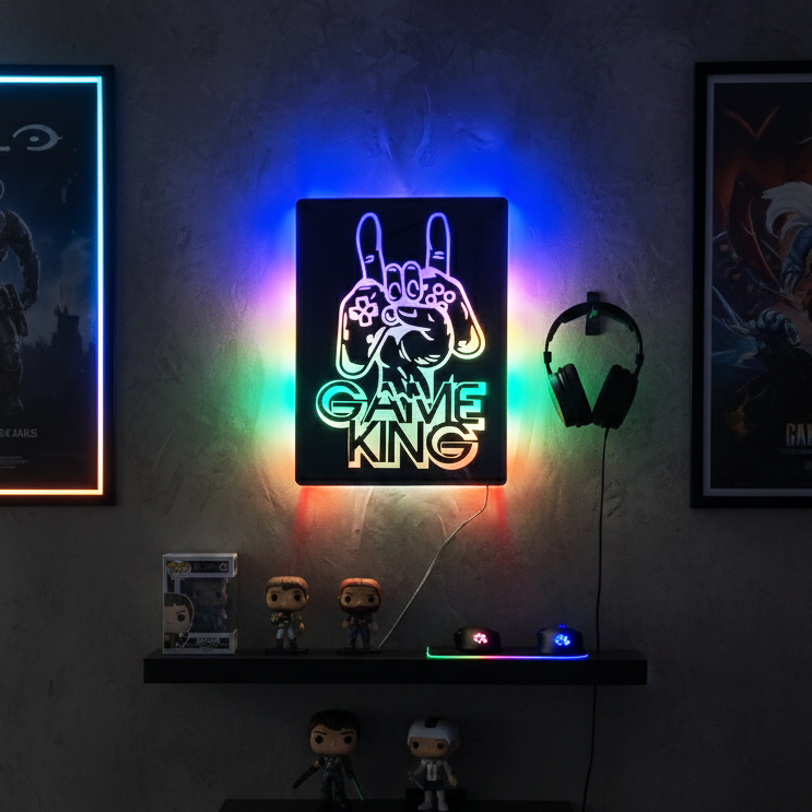 Game King Backlit Mirror