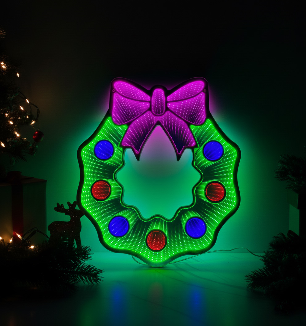 Christmas Wreath Infinity Light