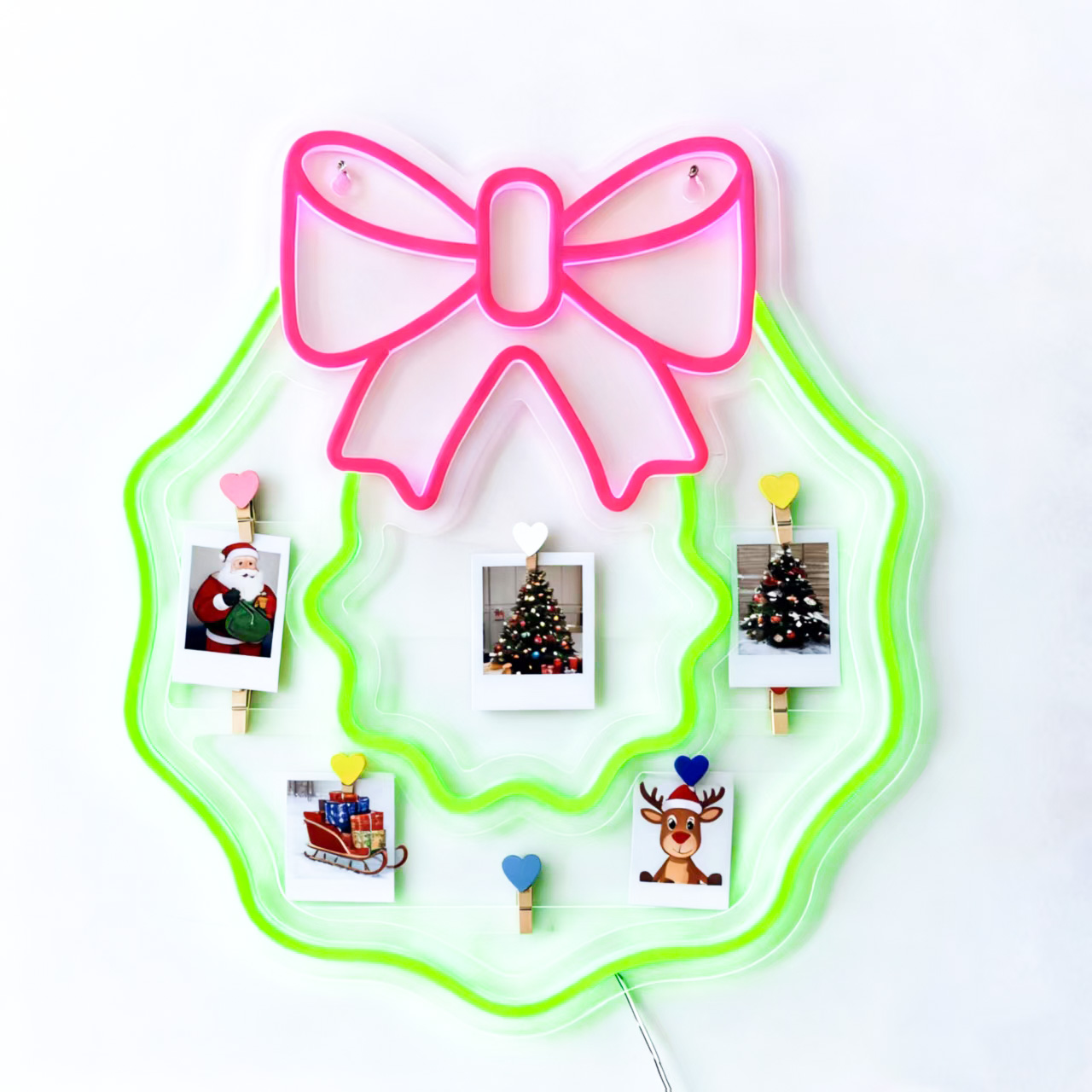 Christmas Wreath Neon Frame