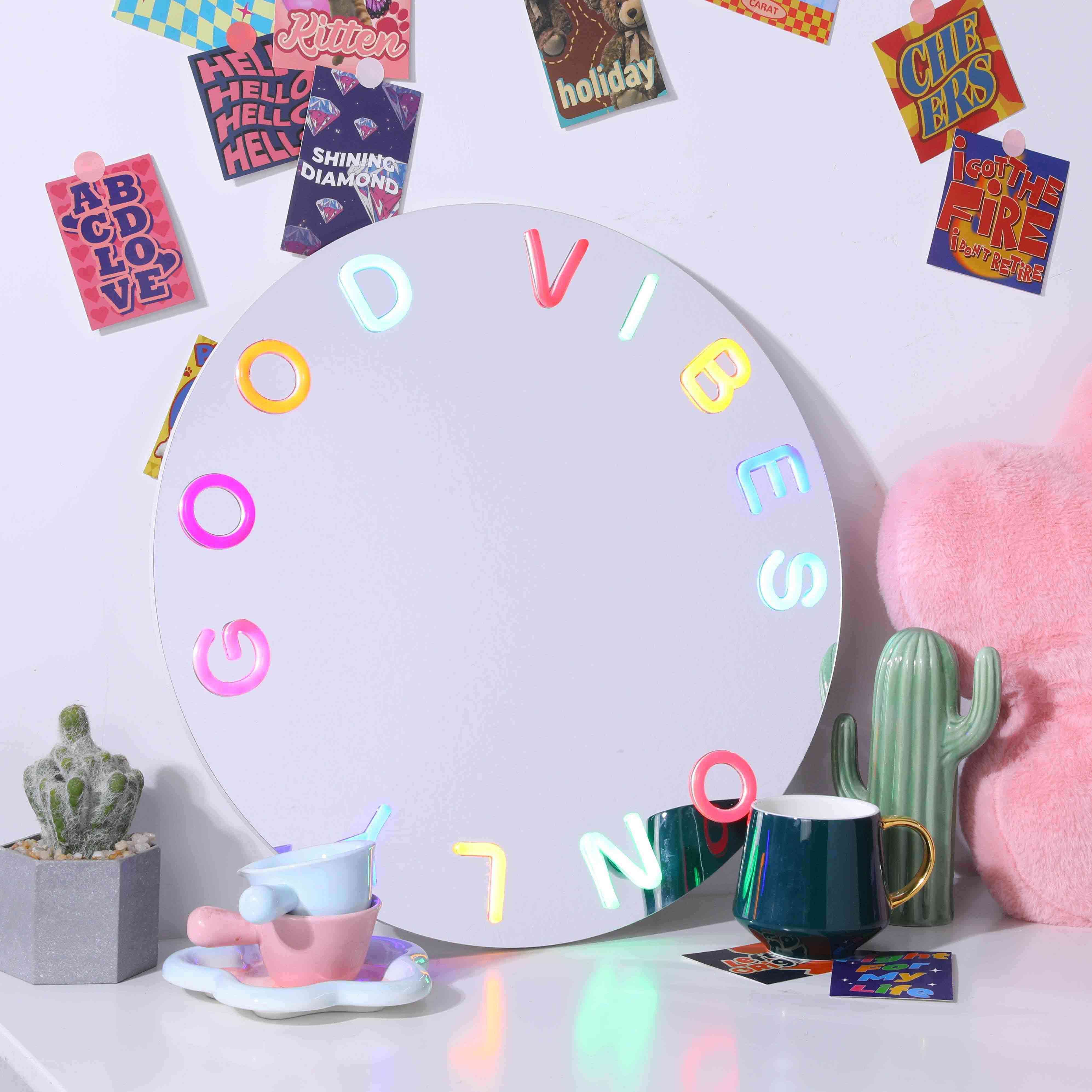 Good Vibes Only Neon Mirror