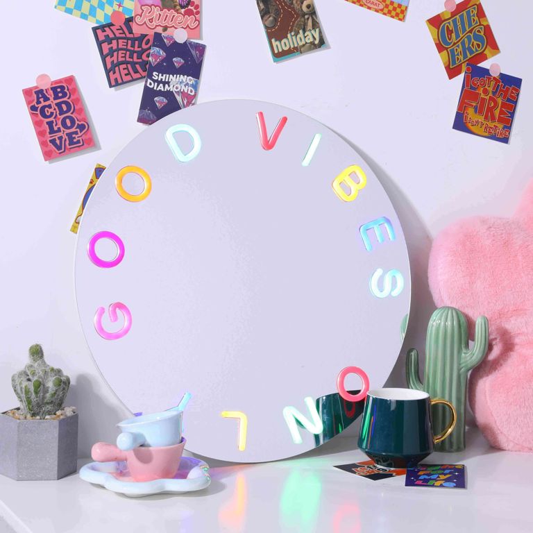 Good Vibes Only Neon Mirror