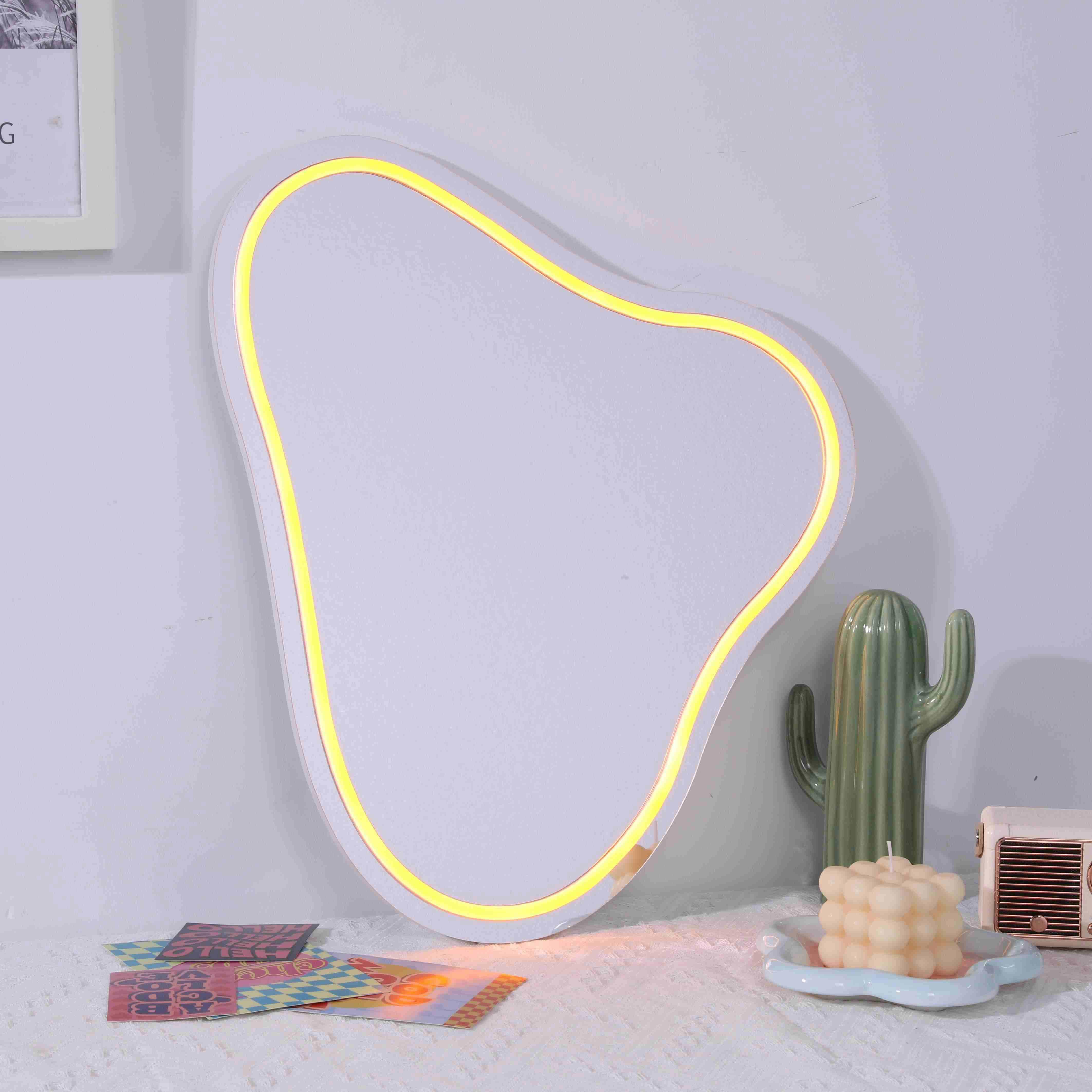 Cobblestone Neon Mirror