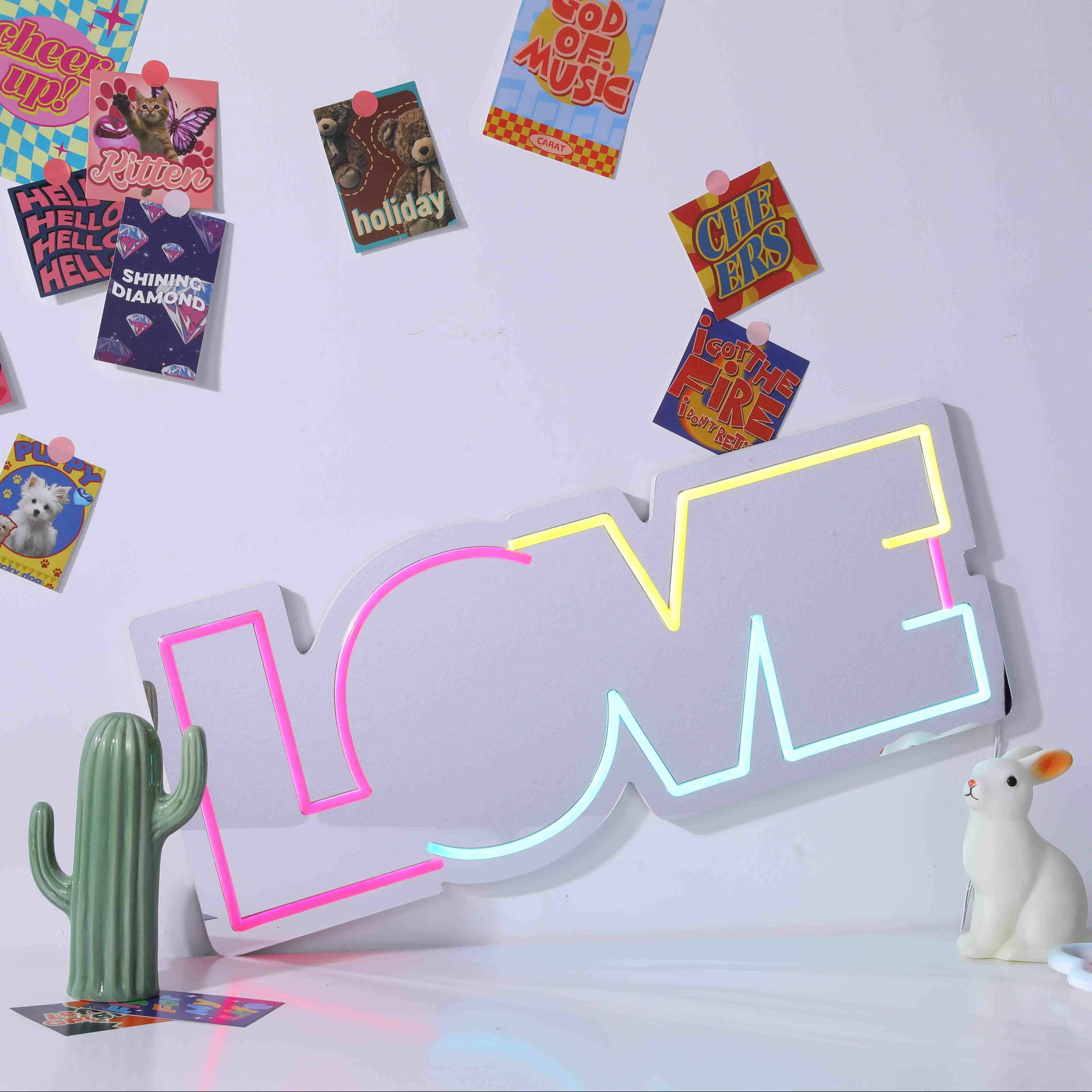 Love Neon Mirror