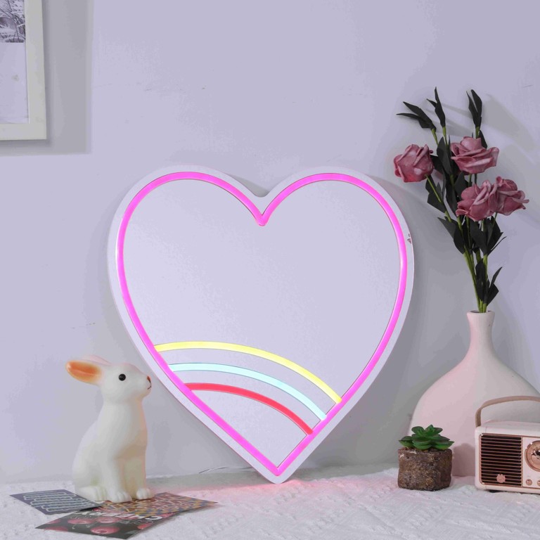 Heart Neon Mirror