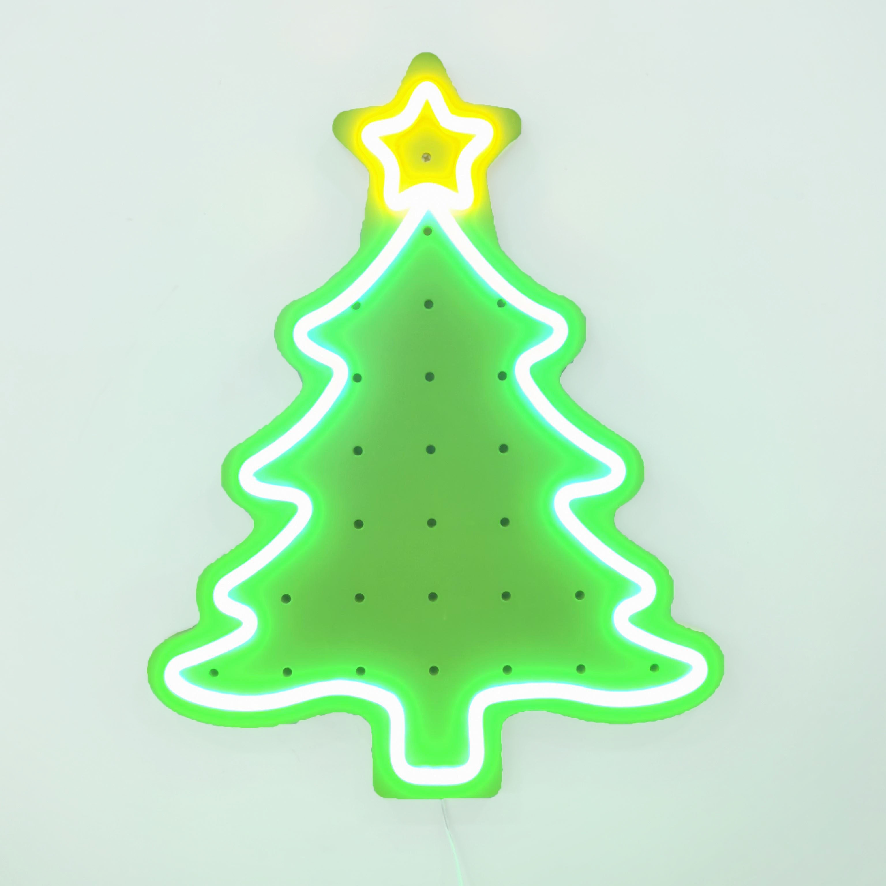 Christmas Tree Neon Pegboard