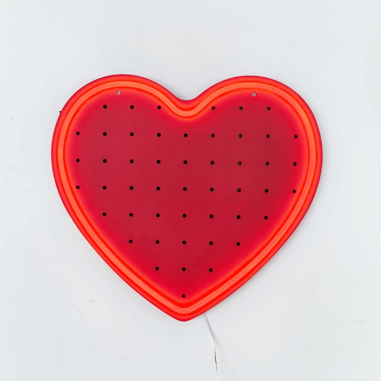 Red Heart Neon Pegboard