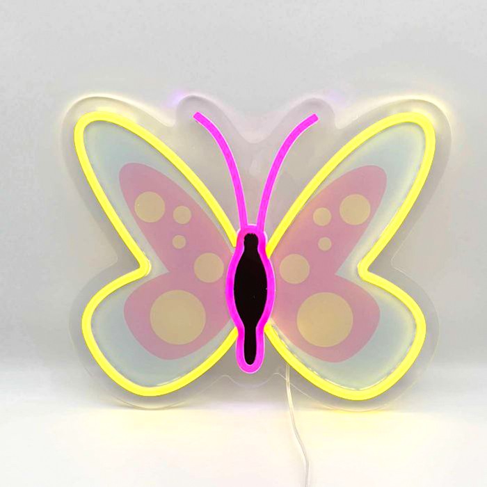 White Butterfly Neon Sign