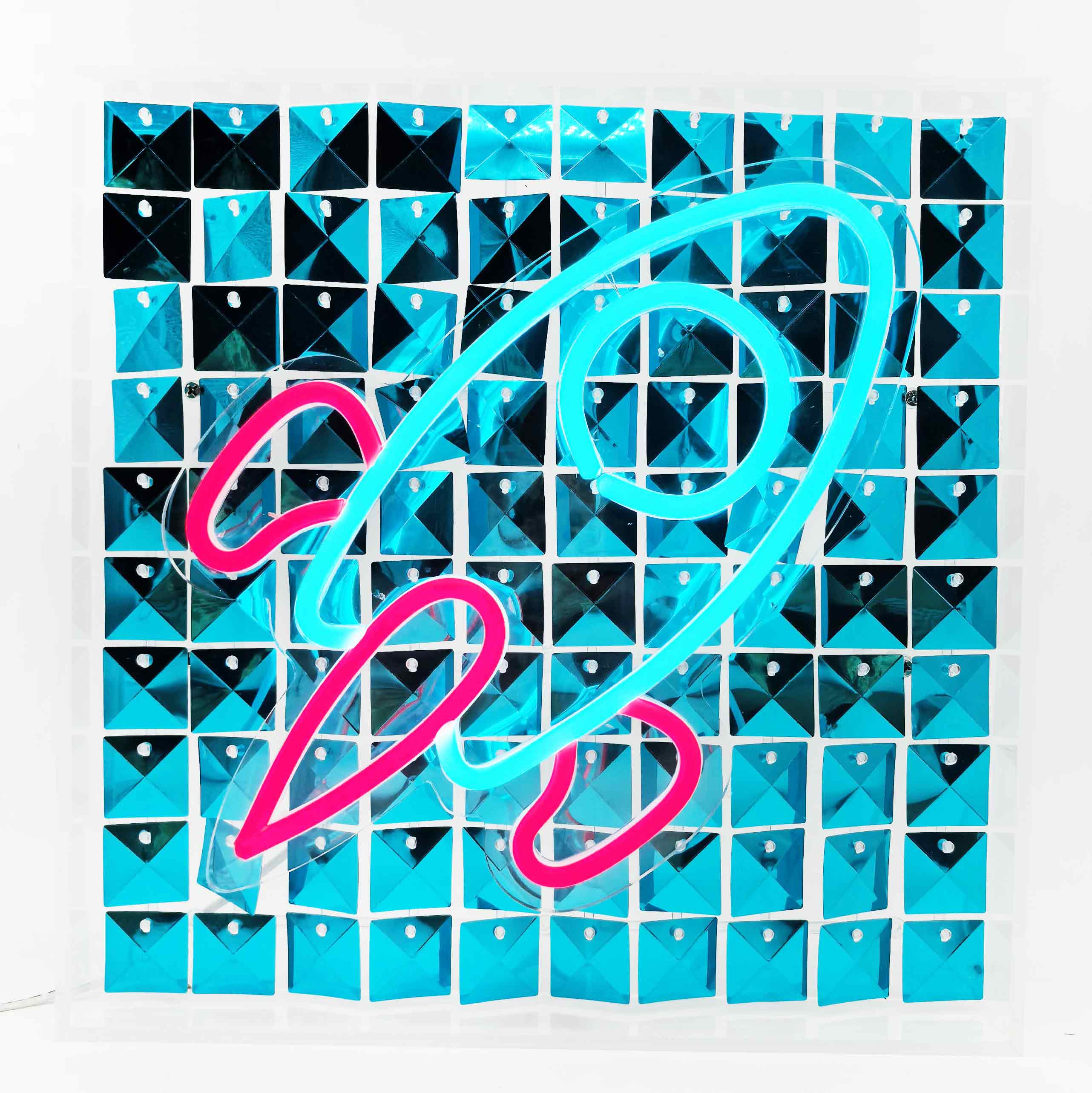 Rocket Sequin Neon Box