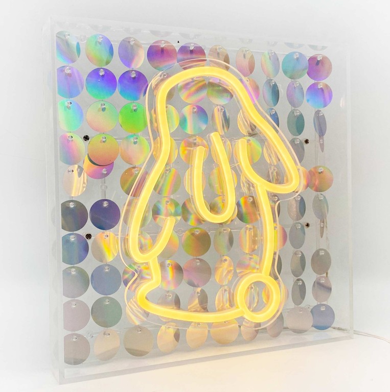 Bunny Sequin Neon Box